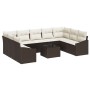 Conjunto de Sofá de Jardín Set de 10 Marfil Ratán Sintético de , Sofás de exterior - Ref: Foro24-3355557, Precio: 677,89 €, D...