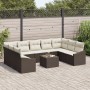 Conjunto de Sofá de Jardín Set de 10 Marfil Ratán Sintético de , Sofás de exterior - Ref: Foro24-3355557, Precio: 677,89 €, D...