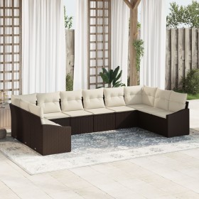 Set de Sofá de Jardín Set de 10 Beige Ratan Banco de Jardín de , Sofás de exterior - Ref: Foro24-3355567, Precio: 641,32 €, D...