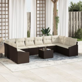 Juego de Sofá de Jardín Conjunto de 11 Beige Poliratán de , Sofás de exterior - Ref: Foro24-3355577, Precio: 698,09 €, Descue...