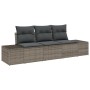 Conjunto de sofá de jardín de 3 piezas con cojines gris ratán sintético de , Sofás de exterior - Ref: Foro24-3355588, Precio:...
