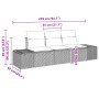 Conjunto de sofá de jardín de 3 piezas con cojines gris ratán sintético de , Sofás de exterior - Ref: Foro24-3355588, Precio:...