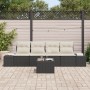Set de Sofá de Jardín de 5 Piezas con Cojines Ratán Sintético Negro de , Sofás de exterior - Ref: Foro24-3355596, Precio: 353...
