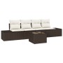 Conjunto de Sofá de Jardín de 5 Piezas con Cojines de Ratán Marrón de , Sofás de exterior - Ref: Foro24-3355597, Precio: 365,...