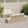Conjunto de sofá de jardín de 6 piezas con cojines beige poliratán de , Sofás de exterior - Ref: Foro24-3355610, Precio: 543,...
