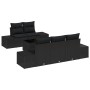 Juego de Sofá de Jardín de 6 Piezas con Cojines Negro Poliratán de , Sofás de exterior - Ref: Foro24-3355612, Precio: 511,79 ...