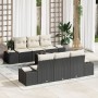 Conjunto de Sofá de Jardín Juego de 7 Negro y Blanco de , Sofás de exterior - Ref: Foro24-3355616, Precio: 548,61 €, Descuent...