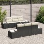 Conjunto de Sofá de Jardín Juego de 7 Negro y Blanco de , Sofás de exterior - Ref: Foro24-3355616, Precio: 548,61 €, Descuent...