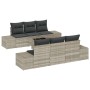 Juego de Sofá de Jardín Conjunto de 7 Gris Claro, Gris Oscuro de , Sofás de exterior - Ref: Foro24-3355621, Precio: 582,36 €,...