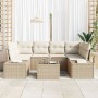 Juego de Sofá de Jardín de 7 Piezas con Cojines Beige Poliratán de , Sofás de exterior - Ref: Foro24-3355630, Precio: 543,99 ...