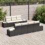 Juego de sofá de jardín de 8 piezas con cojines Negro Ratán Sintético de , Sofás de exterior - Ref: Foro24-3355636, Precio: 5...
