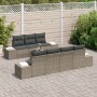 Juego de Sofá de Jardín de 8 Piezas con Cojines Gris Poliratán de , Sofás de exterior - Ref: Foro24-3355638, Precio: 608,99 €...