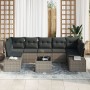 Conjunto de Sofás de Jardín de 8 Piezas con Cojines Gris Polirratán de , Sofás de exterior - Ref: Foro24-3355648, Precio: 544...