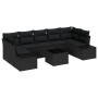 Juego de sofá de jardín de 8 piezas con cojines Negro Poliratán de , Sofás de exterior - Ref: Foro24-3355652, Precio: 561,29 ...