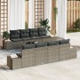 Juego de Sofás de Jardín de 7 Piezas con Cojines Gris Poliratán de , Sofás de exterior - Ref: Foro24-3355658, Precio: 508,85 ...