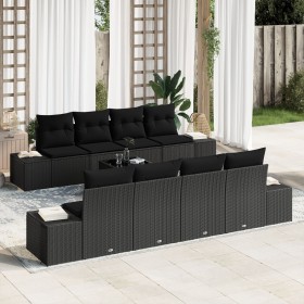Juego de Sofá de Jardín de 7 Piezas con Cojines Negro Poliratán de , Sofás de exterior - Ref: Foro24-3355662, Precio: 666,43 ...