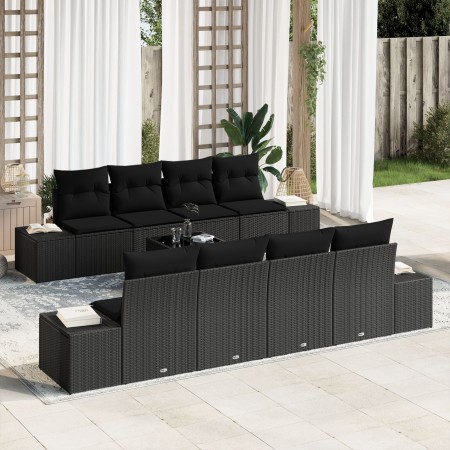 Juego de Sofá de Jardín de 7 Piezas con Cojines Negro Poliratán de , Sofás de exterior - Ref: Foro24-3355662, Precio: 666,43 ...