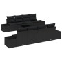 Juego de Sofá de Jardín de 7 Piezas con Cojines Negro Poliratán de , Sofás de exterior - Ref: Foro24-3355662, Precio: 666,43 ...