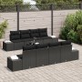 Juego de Sofá de Jardín de 7 Piezas con Cojines Negro Poliratán de , Sofás de exterior - Ref: Foro24-3355662, Precio: 666,43 ...