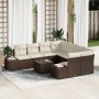 Juego de Sofá de Jardín de 9 Piezas con Cojines Marrón Poliratán de , Sofás de exterior - Ref: Foro24-3355667, Precio: 648,23...