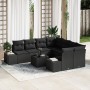 Juego de Sofá de Jardín de 9 Piezas con Cojines Negro Poliratán de , Sofás de exterior - Ref: Foro24-3355672, Precio: 634,29 ...