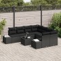 Juego de Sofá de Jardín de 9 Piezas con Cojines Negro Poliratán de , Sofás de exterior - Ref: Foro24-3355672, Precio: 634,29 ...