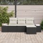 Conjunto de Sofá de Jardín de 4 Piezas con Cojines de Poliratán Negro de , Sofás de exterior - Ref: Foro24-3355676, Precio: 3...