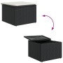 Conjunto de Sofá de Jardín de 4 Piezas con Cojines de Poliratán Negro de , Sofás de exterior - Ref: Foro24-3355676, Precio: 3...
