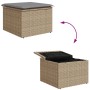 Juego de Sofás de Jardín de 5 Piezas con Cojines Beige de Poliratán de , Sofás de exterior - Ref: Foro24-3355689, Precio: 387...