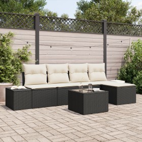 Juego de Sofá de Jardín de 5 Piezas con Cojines Beige de Poliratán de , Sofás de exterior - Ref: Foro24-3355696, Precio: 400,...