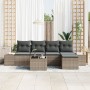 Juego de Sofás de Jardín de 5 Piezas con Cojines de Ratán Sintético Negro de , Sofás de exterior - Ref: Foro24-3355698, Preci...