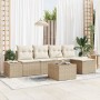 Conjunto de Sofá de Jardín de 6 Piezas con Cojines de Ratán Marrón de , Sofás de exterior - Ref: Foro24-3355700, Precio: 450,...