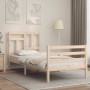 Estructura de cama con cabecero madera maciza 90x200 cm de vidaXL, Camas y somieres - Ref: Foro24-3194946, Precio: 89,81 €, D...