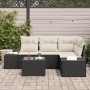 Conjunto de Sofá de Jardín de 4 Piezas con Cojines Ratán Poliéster Marrón de , Sofás de exterior - Ref: Foro24-3355716, Preci...