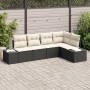Conjunto de Sofá de Jardín de 5 Piezas con Cojines Ratán Poliéster Negro de , Sofás de exterior - Ref: Foro24-3355726, Precio...