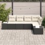Conjunto de Sofá de Jardín de 5 Piezas con Cojines Ratán Poliéster Negro de , Sofás de exterior - Ref: Foro24-3355726, Precio...