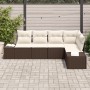 Juego de Sofá de Jardín de 5 Piezas con Cojines Marrón Poliratán de , Sofás de exterior - Ref: Foro24-3355727, Precio: 401,74...
