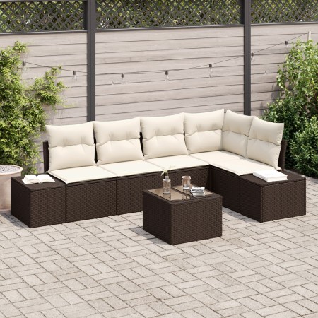 Juego de Sofá de Jardín de 5 piezas con Cojines Gris Poliratán de , Sofás de exterior - Ref: Foro24-3355737, Precio: 451,98 €...