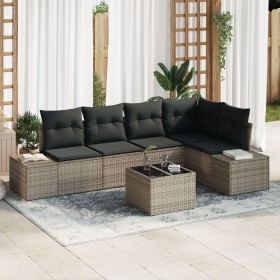 Juego de Sofá de Jardín de 5 Piezas con Cojines en Poliratán Negro de , Sofás de exterior - Ref: Foro24-3355738, Precio: 432,...