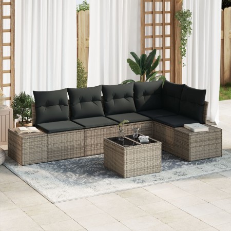Juego de Sofá de Jardín de 5 Piezas con Cojines en Poliratán Negro de , Sofás de exterior - Ref: Foro24-3355738, Precio: 432,...