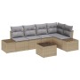 Set de sofá de jardín de 6 piezas con cojines ratán sintético negro de , Sofás de exterior - Ref: Foro24-3355739, Precio: 464...