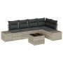 Juego de Sofá de Jardín de 6 Piezas con Cojines Gris Ratán Sintético de , Sofás de exterior - Ref: Foro24-3355741, Precio: 45...