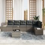 Set Sofá Jardín 6 Piezas con Cojines Ratán Poliratán Negro de , Sofás de exterior - Ref: Foro24-3355758, Precio: 488,68 €, De...