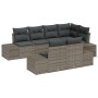 Juego de sofá de jardín de 7 piezas con cojines Gris Poliratán de , Sofás de exterior - Ref: Foro24-3355768, Precio: 598,14 €...