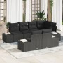 Juego de Sofá de Jardín de 7 Piezas con Cojines Negro Poliratán de , Sofás de exterior - Ref: Foro24-3355772, Precio: 595,63 ...