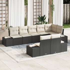 Juego de Sofá de Jardín de 8 Piezas con Cojines Negro Poliratán de , Sofás de exterior - Ref: Foro24-3355776, Precio: 613,95 ...