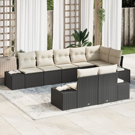 Juego de Sofá de Jardín de 8 Piezas con Cojines Negro Poliratán de , Sofás de exterior - Ref: Foro24-3355776, Precio: 613,95 ...