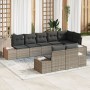 Juego de Sofá de Jardín de 8 Piezas con Cojines Gris Ratán Sintético de , Sofás de exterior - Ref: Foro24-3355778, Precio: 64...