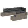 Juego de Sofá de Jardín de 8 Piezas con Cojines Gris Ratán Sintético de , Sofás de exterior - Ref: Foro24-3355778, Precio: 64...