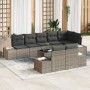 Juego de sofá de jardín de 8 piezas con cojines Poliratán negro de , Sofás de exterior - Ref: Foro24-3355788, Precio: 681,00 ...